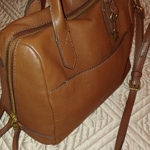 Fossil handbag brown soft